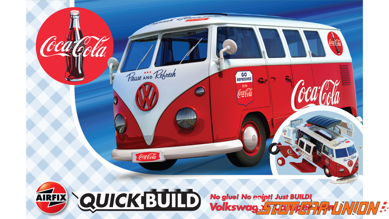 dubbellaag Grijpen lading Airfix QUICKBUILD Coca-Cola VW Camper Van - Slot Car-Union