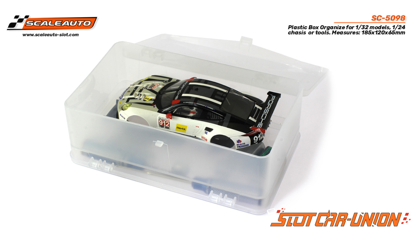 Scaleauto SC-5098 Boite d'Organisation plastique pour Voiture 1/32, Châssis  1/24 ou Outils 185x120x65mm - Slot Car-Union